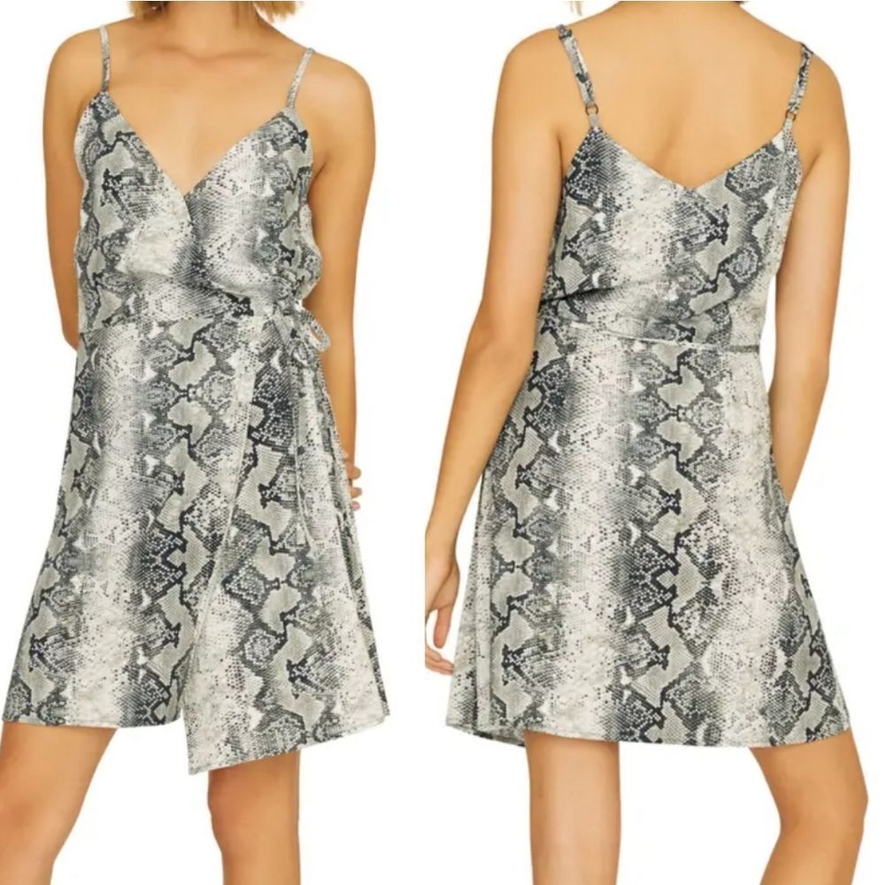 Wrap It Up Python Print Sleeveless Wrap Dress By … - image 1